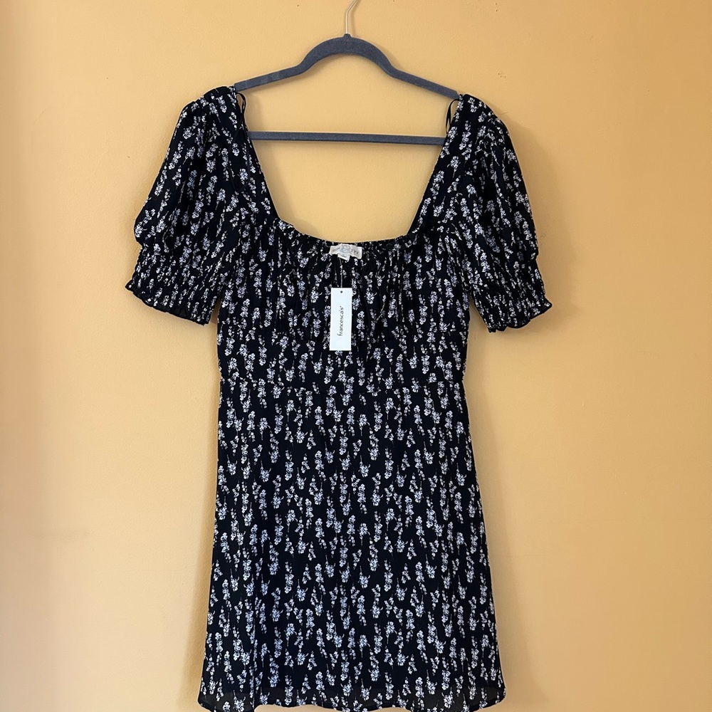 Francesca's Collections Black and White Mini Dress